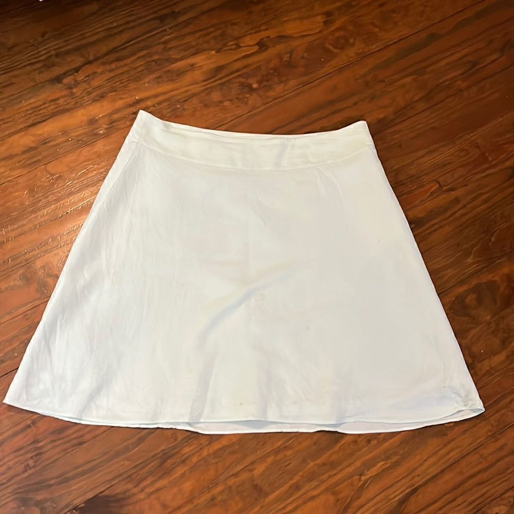 Ann Taylor Factory linen fully lined a line skirt 14 P